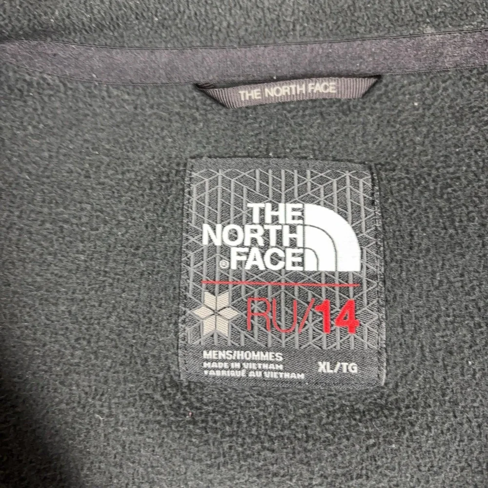 The North Face Jacket Mens XL Black Polartec Fleece 1/4 Zip Russia Olympics 2014